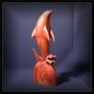 Stehender Delphin 50cm, Holz, Schnitzerei (TIF1-001)