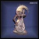 Asmat Bassist, geschnitzte Teakholz Figur (ASM 010)