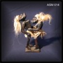 Asmat Kamasutra stehend, geschnitzte Teakholz Figuren (ASM 014)