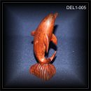 Delphin, Delfin 15cm, Holz Schnitzerei BALI (DEL1-005)