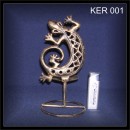 Kerzenhalter Gecko, Metall, Antik-Look, Kunst (KER 001)
