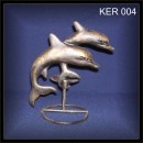 Kerzenhalter Delphine, Metall, Antik-Look (KER 004)