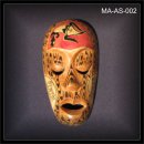 Lombok MASKE beige, 19cm Holz Schnitzerei (MA-AS-002)