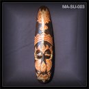 MAORI WANDMASKE 50cm schwarz-beige Dotpaint (MA-SU-003)