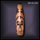 MAORI WANDMASKE 50cm schwarz-beige Dotpaint (MA-SU-004)