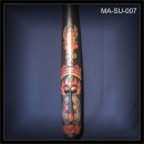 MAORI WANDMASKE 100cm, Holz, schwarz-bunt  (MA-SU-007)
