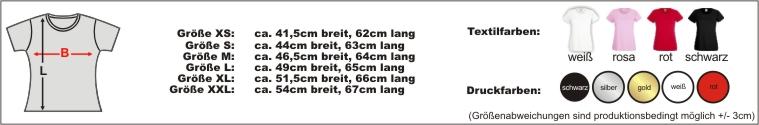 Größentabelle Damen T-Shirts