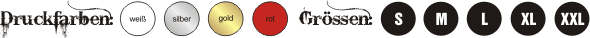 Druckfarben und Groessen