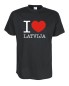 Preview: T-Shirt, I love LETTLAND (Latvija), Länder Fanshirt S-5XL (WMS11-37)