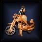 Preview: Harley Motorrad Chopper Holz hell 40X30cm (DEKO-002)
