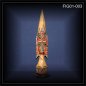 Preview: Maori Conehead Skulptur beige-bunt 50cm (FIG01-003)