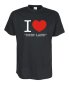 Preview: I Love "Dein Land" Fun T-Shirt schwarz