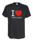 Preview: I Love "Dein Name" Fun T-Shirt schwarz