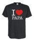 Preview: I Love Papa Fun T-Shirt, schwarz