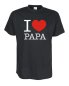 Preview: I Love Papa Fun T-Shirt, schwarz