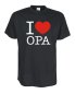 Preview: I Love Opa Fun T-Shirt, schwarz