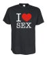 Preview: I Love sex Fun T-Shirt, schwarz