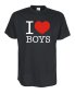 Preview: I Love boys Fun T-Shirt, schwarz