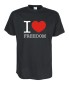 Preview: I Love freedom Fun T-Shirt, schwarz