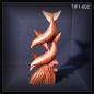 Preview: Spielende Delphine 40cm, geschnitzte Holzfigur (TIF1-002)