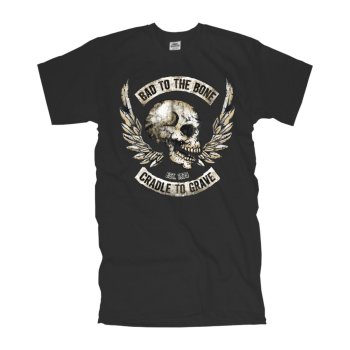 T-Shirt BAD TO THE BONE Totenkopf american fashion shirt USA S-6XL (ADS0012)