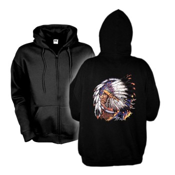 Kapuzenjacke Indian Chief, Indianer Hoodie S - 6XL (AIM00125)