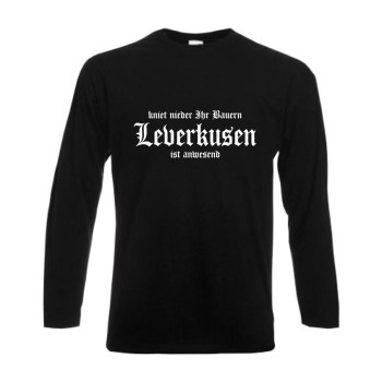 Leverkusen langarm T-Shirt, kniet nieder ihr Bauern (SFU02-03b)