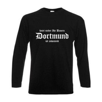 Dortmund langarm T-Shirt, kniet nieder ihr Bauern (SFU02-04b)