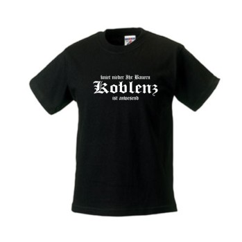Koblenz - kniet nieder ihr Bauern Kinder T-Shirt (SFU02-24f)