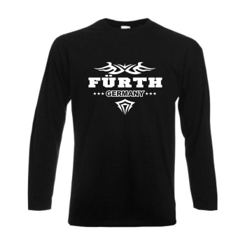 Fürth Longsleeve, Städteshirt mit Tribal (SFU09-07b)