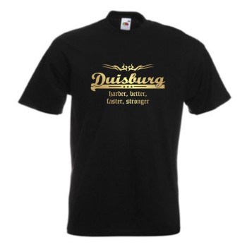 Duisburg Fan T-Shirt, harder better faster stronger (SFU10-18a)