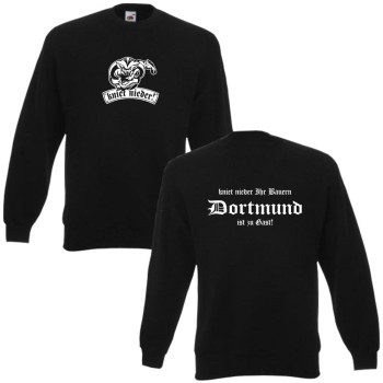 Dortmund ist zu Gast - Sweatshirt mit Statement Print (SFU12-04c)