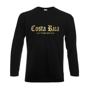 Longsleeve COSTA RICA, never walk alone, S - 6XL (WMS01-15b)