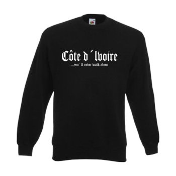 Sweatshirt ELFENBEINKÜSTE, never walk alone, S - 6XL (WMS01-18c)