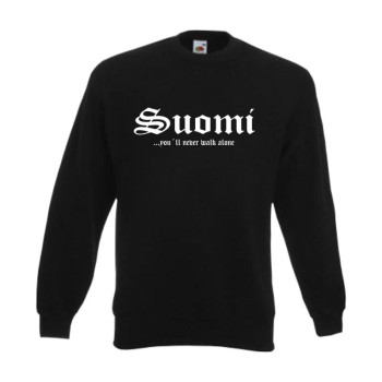 Sweatshirt FINNLAND (Suomi), never walk alone, S - 6XL (WMS01-20c)
