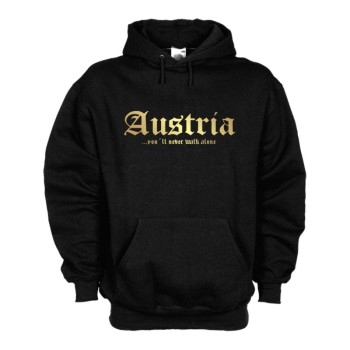 Kapuzensweat ÖSTERREICH (Austria), never walk alone, S - 6XL (WMS01-45d)