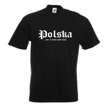 T-Shirt POLEN (Polska), never walk alone S - 5XL (WMS01-48a)