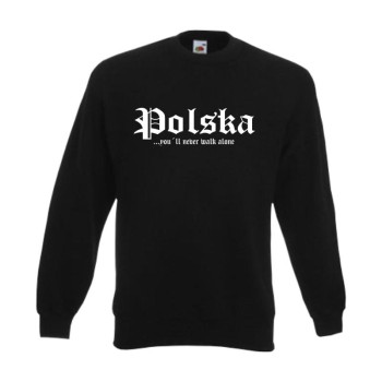 Sweatshirt POLEN (Polska), never walk alone, S - 6XL (WMS01-48c)