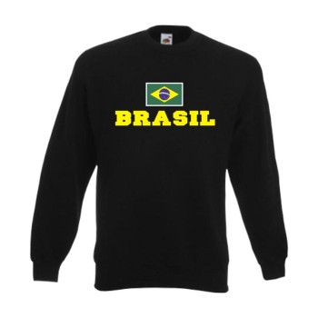 Sweatshirt BRASILIEN (Brasil), Flagshirt, Fanshirt S - 6XL (WMS02-12c)