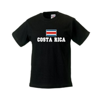 Kinder T-Shirt COSTA RICA, Flagshirt, Ländershirt (WMS02-15f)