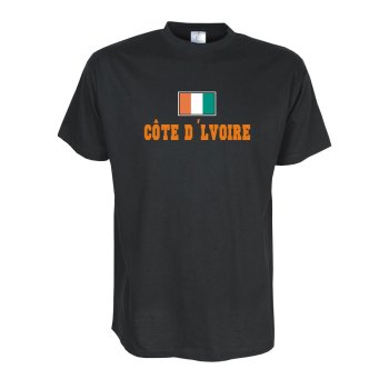 T-Shirt ELFENBEINKÜSTE, Flagshirt, Fanshirt S - 5XL (WMS02-18a)