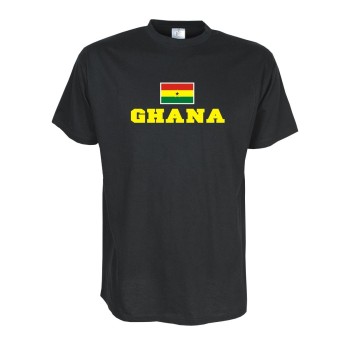 T-Shirt GHANA, Flagshirt, Fanshirt S - 5XL (WMS02-22a)
