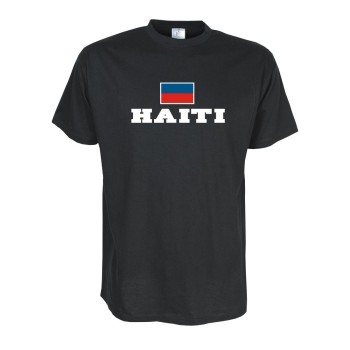 T-Shirt HAITI, Flagshirt, Fanshirt S - 5XL (WMS02-24a)