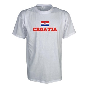 T-Shirt KROATIEN (Croatia), Flagshirt, Fanshirt S - 5XL (WMS02-35a)