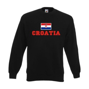 Sweatshirt KROATIEN (Croatia), Flagshirt, Fanshirt S - 6XL (WMS02-35c)