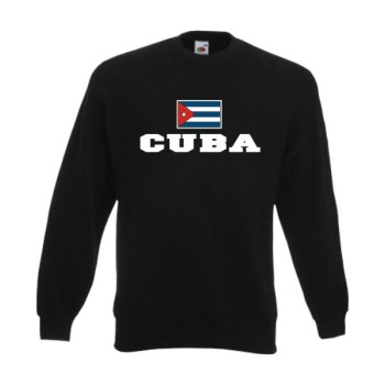 Sweatshirt KUBA (Cuba), Flagshirt, Fanshirt S - 6XL (WMS02-36c)