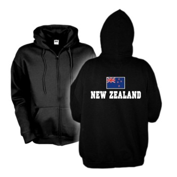 Kapuzenjacke NEUSEELAND (New Zealand), Flagshirt, Hoodie S-6XL (WMS02-40e)