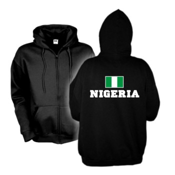 Kapuzenjacke NIGERIA, Flagshirt, Hoodie S-6XL (WMS02-42e)