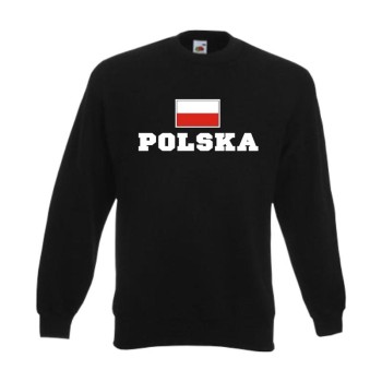 Sweatshirt POLEN (Polska), Flagshirt, Fanshirt S - 6XL (WMS02-48c)