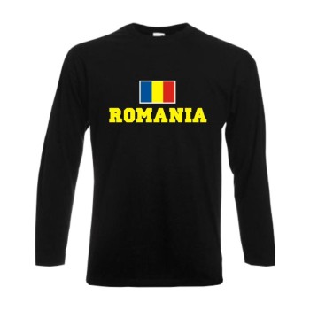 Longsleeve RUMÄNIEN (Romania), Flagshirt, Fanshirt S - 6XL (WMS02-51b)